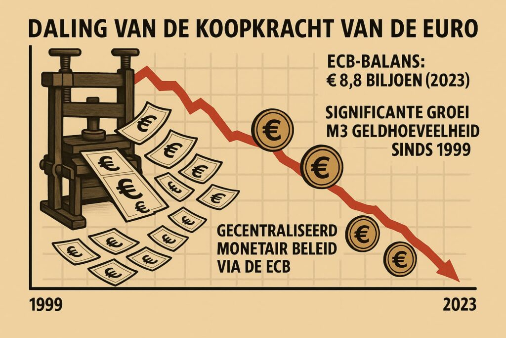 Daling van de koopkracht van de Euro